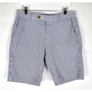 Brooks Brothers Bermuda Shorts Genuine Seersucker Mens 33  10" Inseam